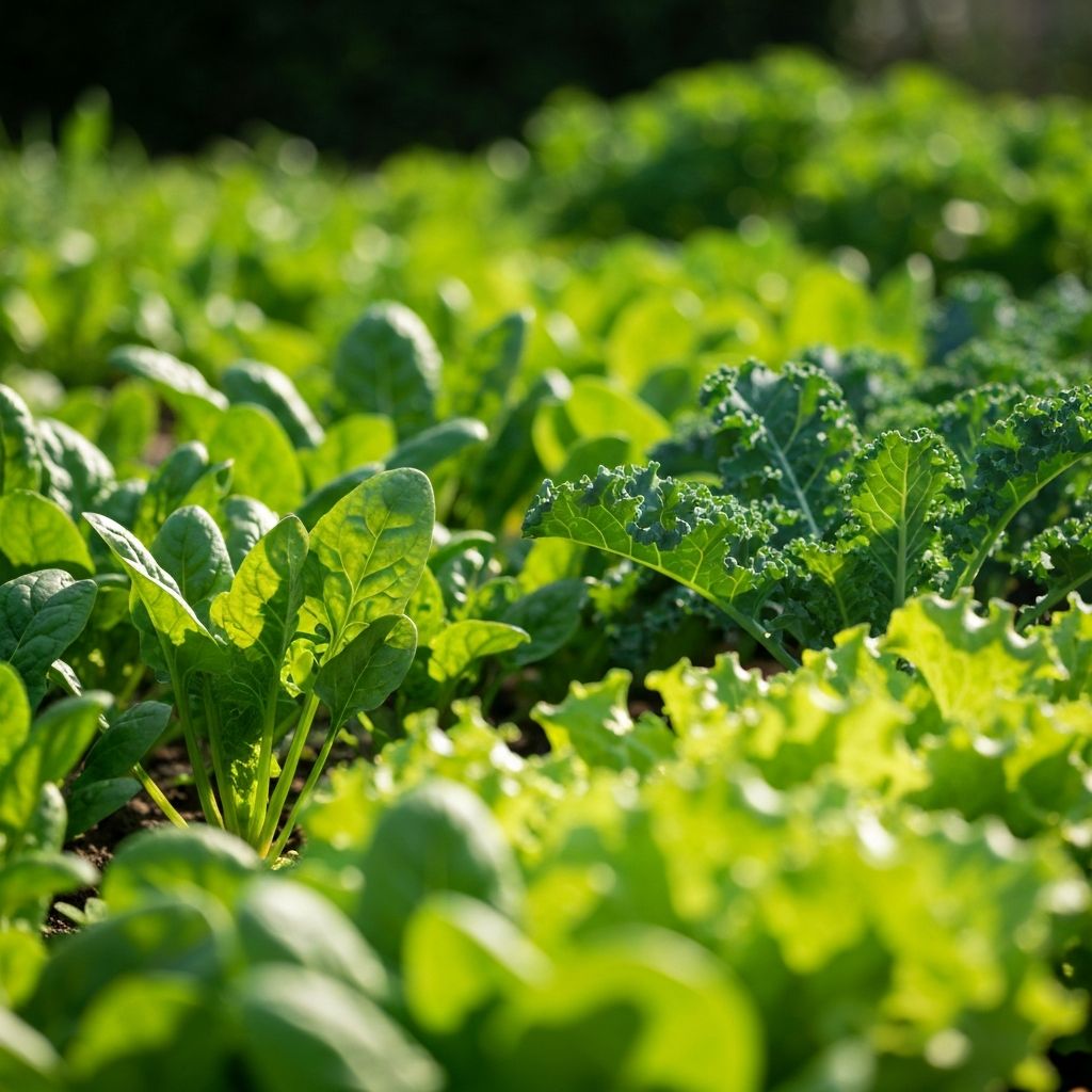 Blattgemüse im Garten